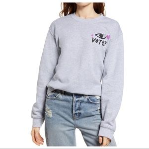 NWT Nordstrom BP VOTE Cotton Blend Sweatshirt